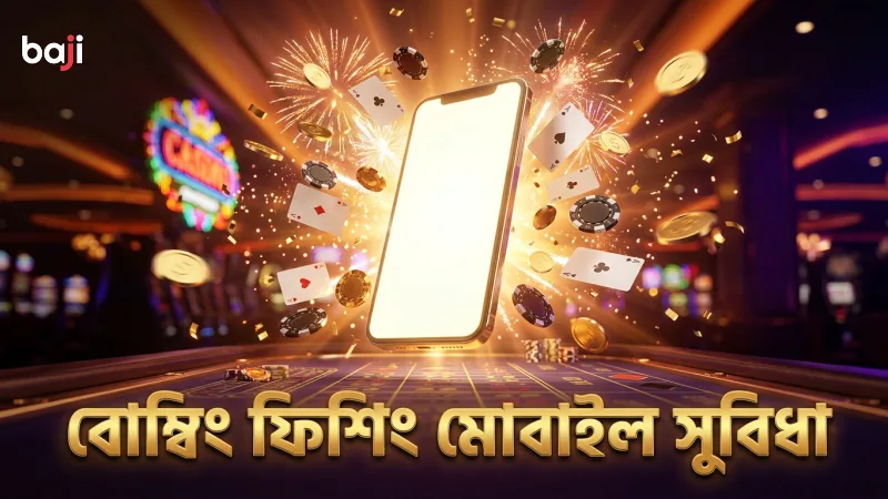 বোম্বিং ফিশিং মোবাইল ইন্টারফেস দ্রুত খেলার সুবিধা দেয়।